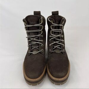 Timberland Womens A23UY Brown Courmayeur Valley Hiking 6 Inch Boot Size 9